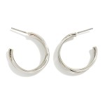 Wholesale layered Intertwined Metal Hoop Drop Earrings D