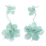 Wholesale linked Metal Flower Flower Cluster Drop Earrings Cut out Details L