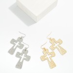 Wholesale hollow Hammered Metal Cross L