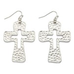 Wholesale hollow Hammered Metal Cross L