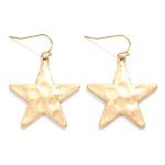 Wholesale metal Hammered Star Drop Earring L