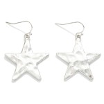 Wholesale metal Hammered Star Drop Earring L