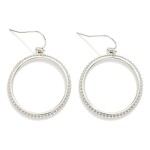 Wholesale flat Metal Hoop Earring Studded Border D