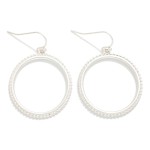 Wholesale flat Metal Hoop Earring Studded Border D