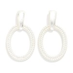 Wholesale braided Metal Oval Drop Earring L