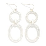 Wholesale linked Braided Metal Ovals Drop Earring L