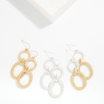 Wholesale linked Braided Metal Ovals Drop Earring L