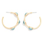 Wholesale metal Hoop Drop Earring Glitter Acetate Oval Stations D