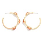 Wholesale metal Hoop Drop Earring Glitter Acetate Oval Stations D