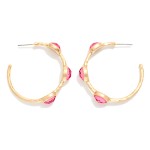 Wholesale metal Hoop Drop Earring Glitter Acetate Oval Stations D