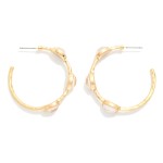 Wholesale metal Hoop Drop Earring Glitter Acetate Oval Stations D