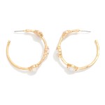Wholesale metal Hoop Earrings Glitter Acetate Clover Stations L