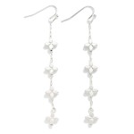 Wholesale chain Link Drop Earrings Metal Clover Stations L