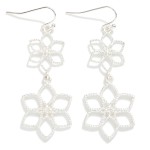 Wholesale linked Metal Flowers Drop Earrings L