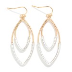 Wholesale two Nesting Metal Navette Drop Earrings L