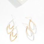 Wholesale two Nesting Metal Navette Drop Earrings L