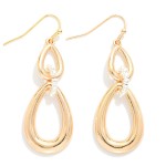 Wholesale metal Link Teardrop Earrings Bubble Link Detail L