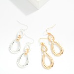 Wholesale metal Link Teardrop Earrings Bubble Link Detail L