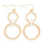 Wholesale linked Metal Hoops Drop Earrings Bubble Diamond Link L
