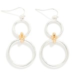 Wholesale linked Metal Hoops Drop Earrings Bubble Diamond Link L