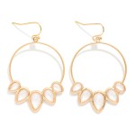 Wholesale metal Drop Hoop Earrings Acetate Teardrop Details L