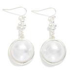 Wholesale linked Metal Pearl Drop Earring Ball Clusters L