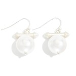 Wholesale metal Bar Drop Earring Pearl L