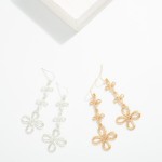 Wholesale chain Link Textured Metal Infinity Loop Drop Earring L