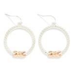 Wholesale metal Mesh Hoop Earrings Knotted Metal Detail L