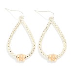 Wholesale linked Metal Teardrop Drop Earrings Two Detail L