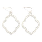 Wholesale metal Hollow Quatrefoil Drop Earring L