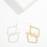 Wholesale metal Hollow Quatrefoil Drop Earring L