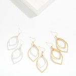 Wholesale nesting Metal Navette Drop Earrings L
