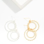 Wholesale nesting Metal Studded Hoops Drop Earrings D