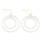 Wholesale nesting Metal Studded Hoops Drop Earrings D