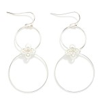 Wholesale linked Metal Hoops Drop Earrings Clover Details L