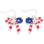 Wholesale painted Metal Americana Bow Drop Earrings L