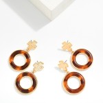 Wholesale hammered Metal Plus Cross Acetate Tortoise Hoop Post Drop Earrings L