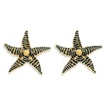 Wholesale painted Metal Starfish Post Drop Earring L