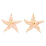 Wholesale painted Metal Starfish Post Drop Earring L