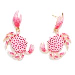 Wholesale metal Acetate Crab Drop Earring L