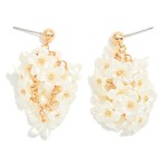 Wholesale pearl Flower Cluster Drop Earrings L