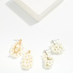 Wholesale pearl Flower Cluster Drop Earrings L