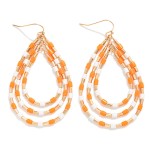 Wholesale nesting Heishi Bead Teardrops Drop Earrings L