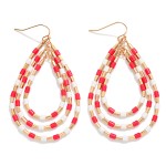 Wholesale nesting Heishi Bead Teardrops Drop Earrings L