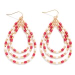 Wholesale nesting Heishi Bead Teardrops Drop Earrings L