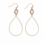 Wholesale metal Teardrop Glass Crystal Drop Earrings L