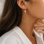 Wholesale metal Teardrop Glass Crystal Drop Earrings L