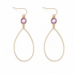 Wholesale metal Teardrop Glass Crystal Drop Earrings L