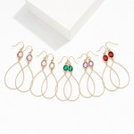 Wholesale metal Teardrop Glass Crystal Drop Earrings L